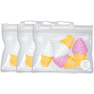 3x Gogopo Mini Ice Cream Erasers Art/crafts Fun Crafts Office/school Kids Asst