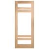 Corinthian Moda Clear Glass White Oak Internal Door AMODG12 - 620mm x 2340mm x 35mm