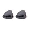2x 2pc Appetito Heat Resistant Silicone Oven Mitts W/ Ridgid Grips Set Grey