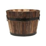 Tuscan Path 37cm Half Barrel Wooden Planter