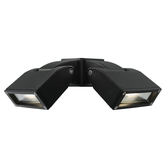 Brilliant Lighting 24W LED Black Nighthawk Twin Flood Light