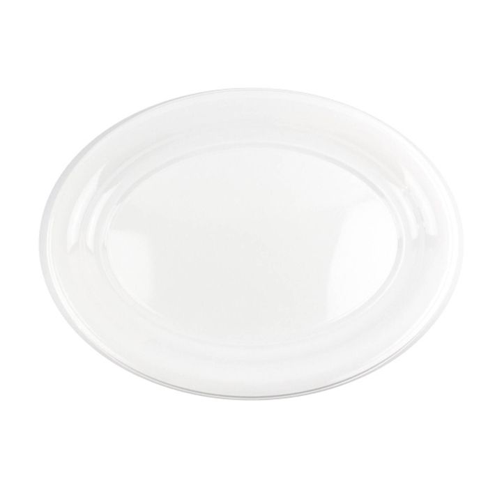 6x 2pc Partyware Oval Shaped Serving Tray Set Serveware 360x480mm White