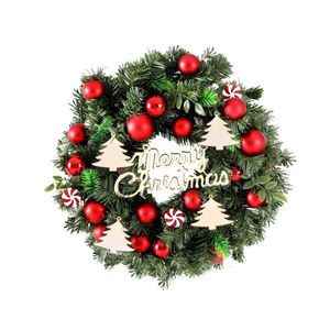 P&P Green 40CM Christmas Wreath Garland Candy Ornaments Non-Toxic