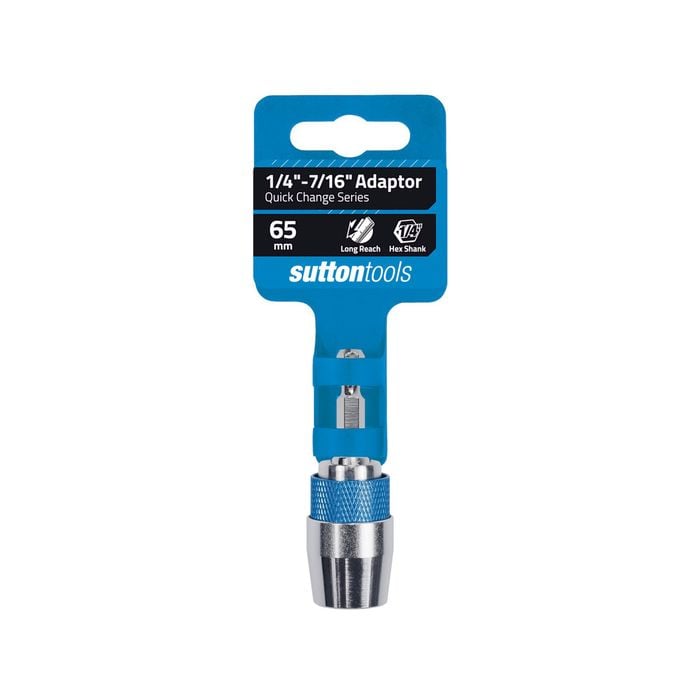 Sutton Tools Quick Change Adaptor 1/4 Inch to 7/16 Inch 