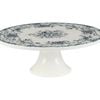 Casa Domani Cake Stand Footed Porcelain Antique Blue Rosetta 28cm Gift Boxed