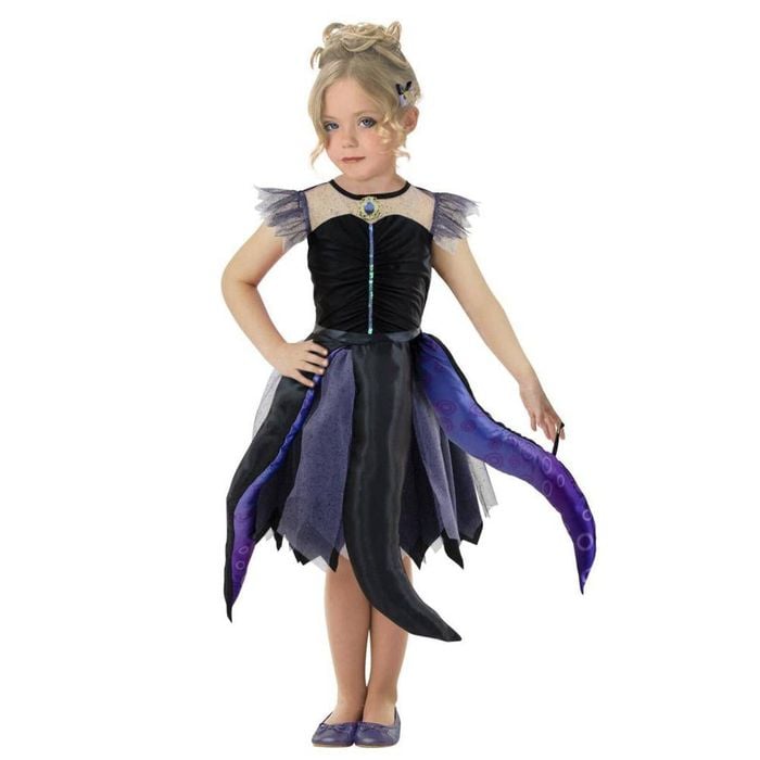 Disney Ursula Deluxe Halloween Costume for Kids – The Little Mermaid Villain Dress-Up, 9-10-YRS