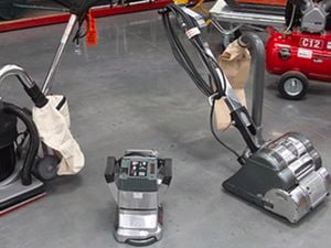 Floor sanding equipment in store
