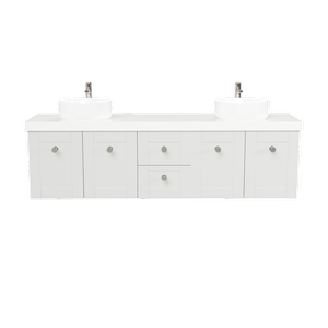 New England Joinery 1800mm Diadem Double Basin Freedom Top Wall Hung Vanity