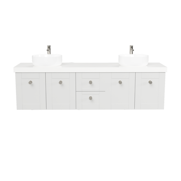 New England Joinery 1800mm Diadem Double Basin Freedom Top Wall Hung Vanity