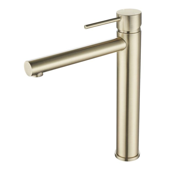 Mondella Resonance 35mm Brushed Brass Vessel Basin Mixer