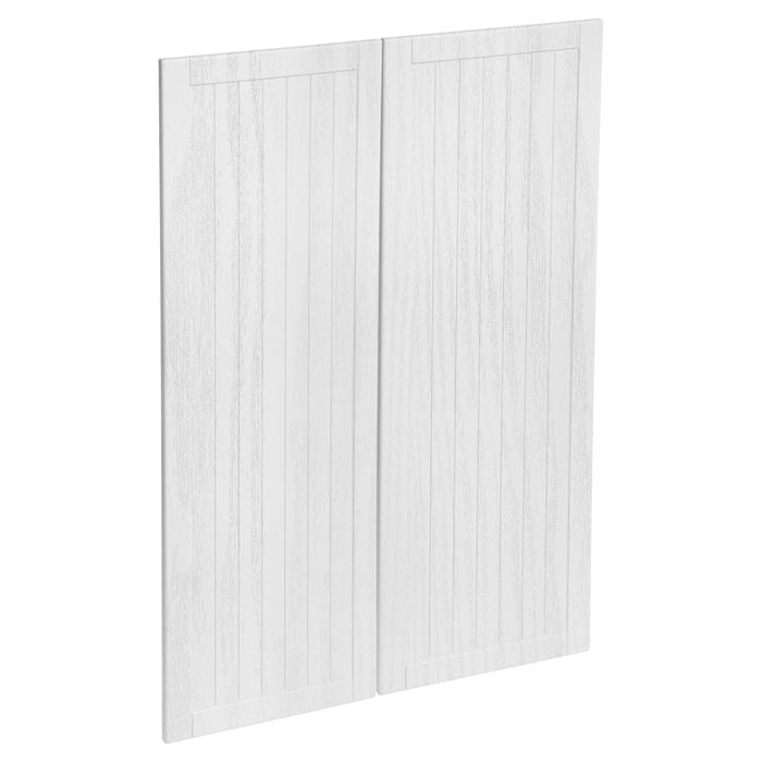 Kaboodle 900mm Provincial White Country Medium Pantry Door - 2 Pack
