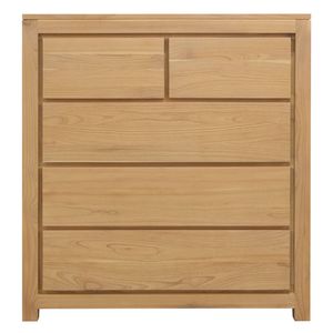 Amsterdam 5 Drawer Tall Boy  - Natural