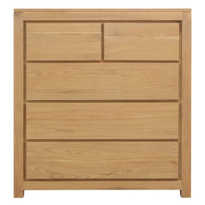 Amsterdam 5 Drawer Tall Boy  - Natural