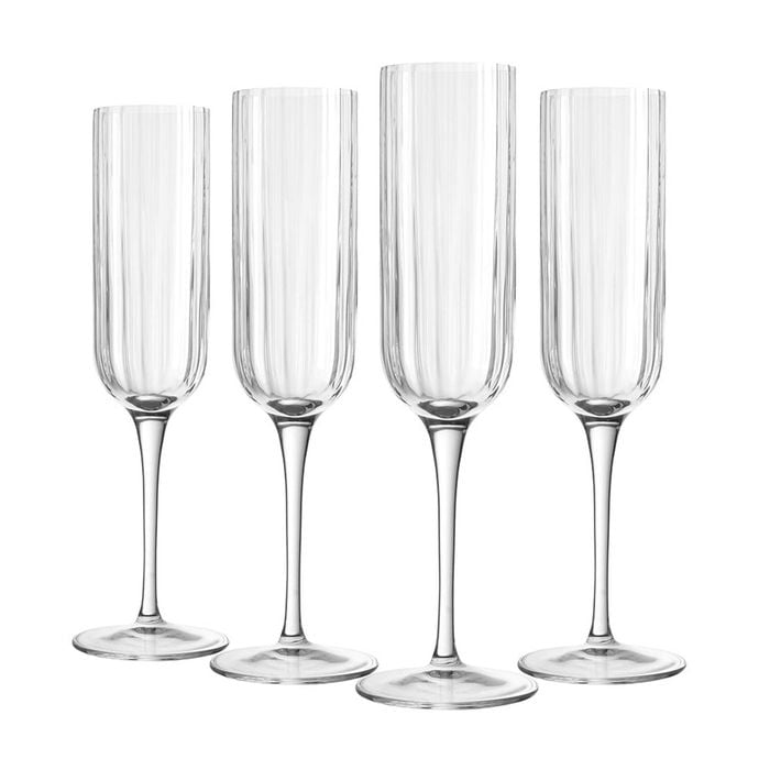 Luigi Bormioli Bach Set Of 4 Flutes 210ml