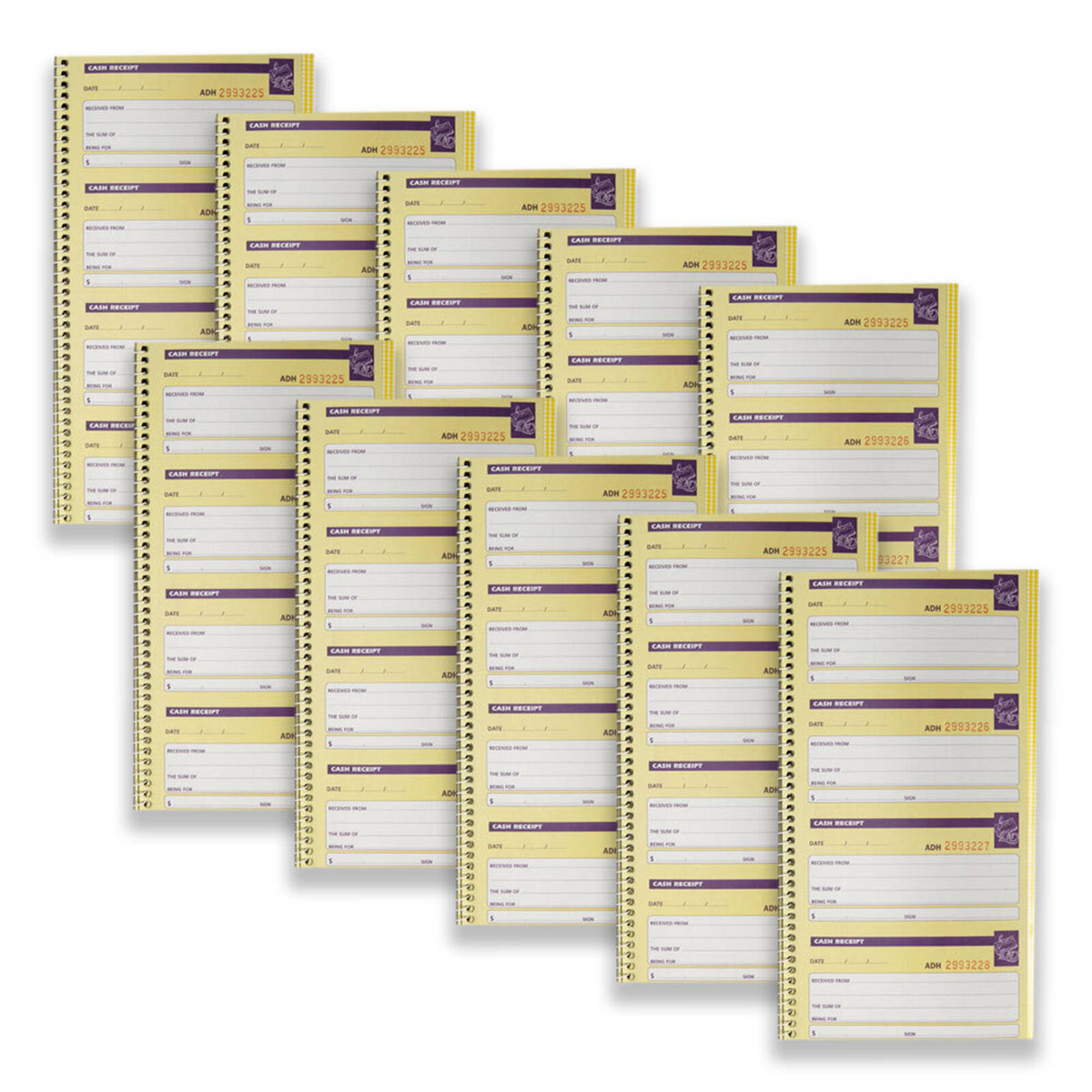 10pc Spirax 553 Cash Receipt Book Carbonless Writing/listing Stationery ...