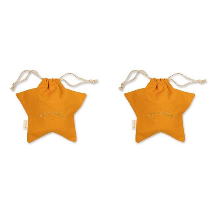 2PK Fabelab Christmas Gift Bag String Pouch Xmas Decoration Star