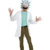 Rick and Morty Rick Sanchez Halloween Costume with Lab Coat, Top and Vacuform Mask - White Colour, Large