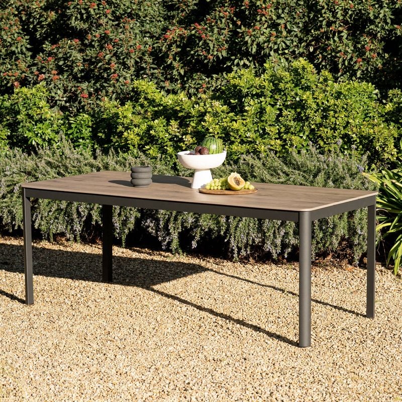 Basel Aluminium Dining Table Charcoal
