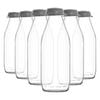LAV Sute Glass Water Bottles with Silicone Lid - 1 Litre - Pack of 6