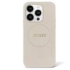 Guess Grained PU Leather for iPhone 16 Plus - Beige