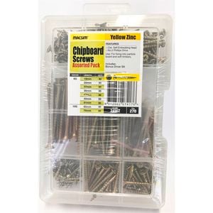 Chipboard 270 Piece Macsim Assorted Screw Pack