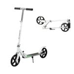 Monvelo Adjustable Adult Large Wheels Folding Scooter  White