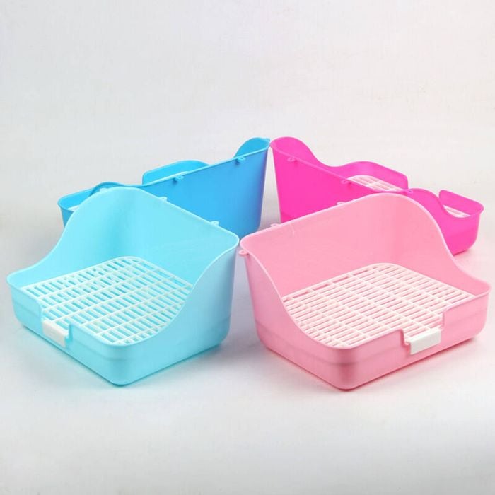 YES4PETS Small Rabbit Guinea Pig Potty Training Tray Pet Puppy Toilet Trays Loo Pad Mat