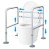 Equipmed Over Toilet Support Frame Safety Grab Aid Rail, 125kg Capacity, Adjustable Height and Width
