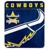 NRL Polar Fleece Blanket - North Queensland Cowboys - 150x130cm - Rugby League