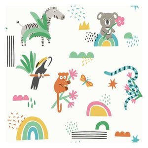 Abstract Animals Multi Wallpaper  53cm x 10.05m