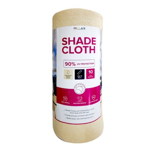 Pillar 1.83 x 10m Classic Cream 90 Shade Cloth Bunnings Australia