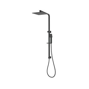 Mondella WELS 3 Star 9L/min Matte Black Rococo Exposed Shower on Rail with Hand Set