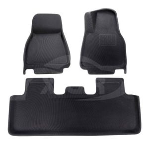 3D All Weather Car Mat Anti-Slip Waterproof Floor Liner Complete Set for Tesla Model Y 2022-2025