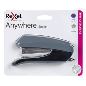 Rexel Anywhere 15 Sheets Half Strip Stapler Grey Home/office/work Stationery