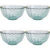 4x LVD Glass Bowl Serving/Decorative Home/Dining Tableware Medium Mist/Gold