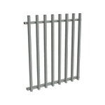 ProtectorAl 0350 - 0900mm W x 1050 mm H Palladium Silver Aluminium Batten Balustrade Panel