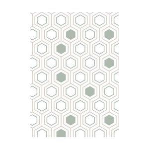 Urban Style Geometric Printed Microfibre Rug Decor Pastel Hexagons 160x240cm