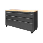 Pinnacle 910 x 1600 x 540mm 3 Drawer XL Timber Top Storage Unit