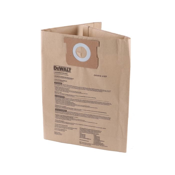 DeWALT 45-61L Wet And Dry Vacuum Dust Bag - 3 Pack