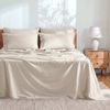 Dreamaker Linen Cotton Sheet Set Oatmeal - Queen Bed