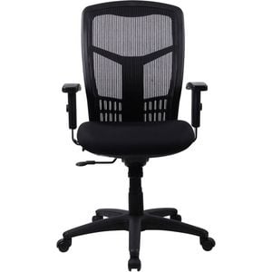 Lorell Executive Ergonomic Mesh High-back Swivel Chair Steel Frame Black