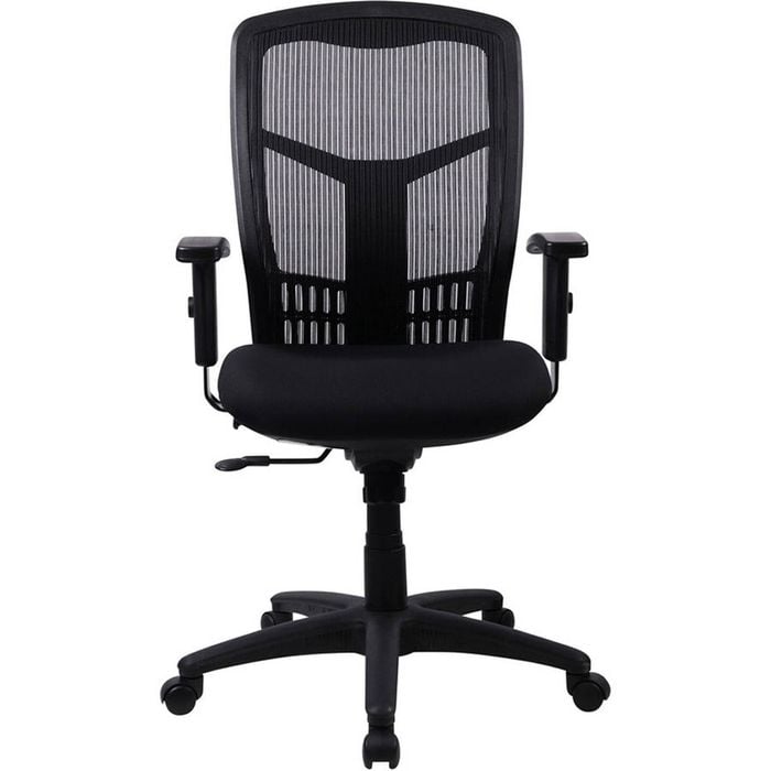 Lorell Executive Ergonomic Mesh High-back Swivel Chair Steel Frame Black