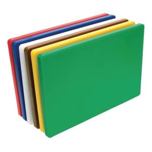 Set Of 6 Colour Coded Haccp 205x300x13mm Polyethylene Cutting Chopping Reversible Boards