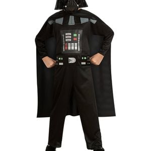 Darth Vader Classic Halloween Costume for Kids, Star Wars Sith Lord Outfit with Mask - Black, 6-8-YRS
