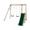 Plum Play Kids Wooden Climbing Frame Double Swing Seats Wave Slide Tamarin