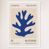 Galrie Papiers Découpés Blue H. Matisse Print (1955) Elegant for your Home, White Frame, A1 60 x 84cm (23 x 33inch)