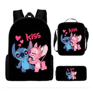 Catzon Cartoon Backpack Set With Shoulder Bag & Pencil Bag Adjustable-t