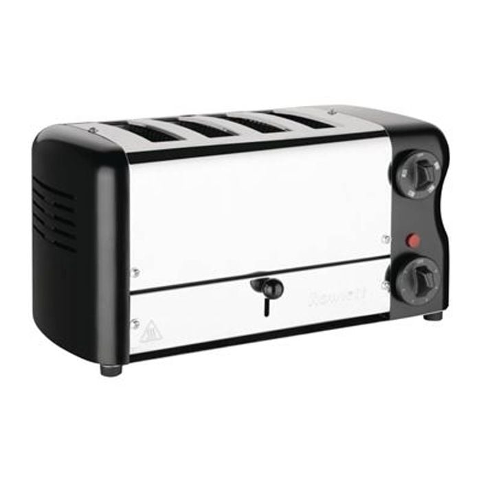 Rowlett Esprit 4 Slot Toaster Jet Black With Elements And Sandwich Cages 207x398x237mm Commercial Kitchen Cooking Equipment