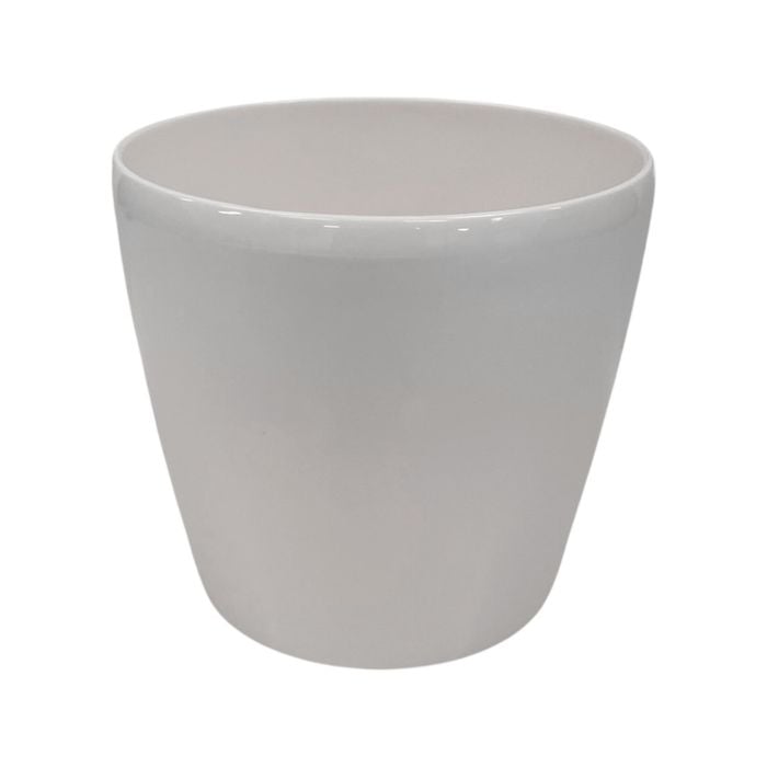 Moda 18cm Warm White Round Premium Self Watering Planter