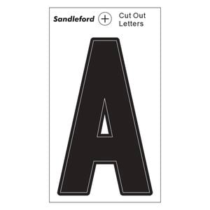 Sandleford 85mm A Black Self Adhesive Cut Out Letter